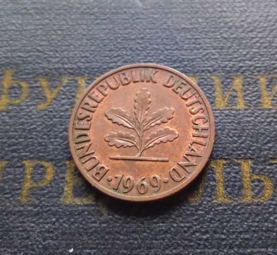 2 пфеннига 1969 (J) Германия ФРГ #02