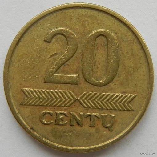 Литва 20 центов 1997
