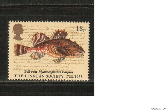 Великобритания-1988(Мих.1331) , **    , Фауна,Рыбы)