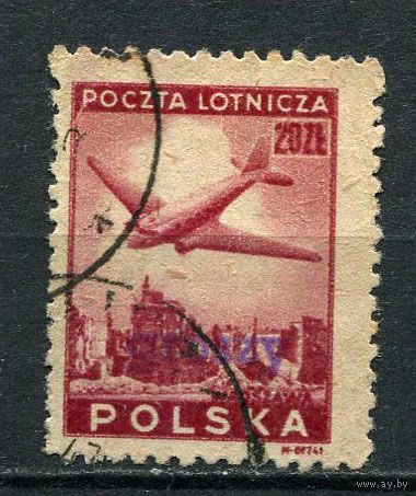 Польша - 1950 - Надпечатка Groszy на 10Zl - [Mi.565] - 1 марка. Гашеная.  (Лот 8Df)