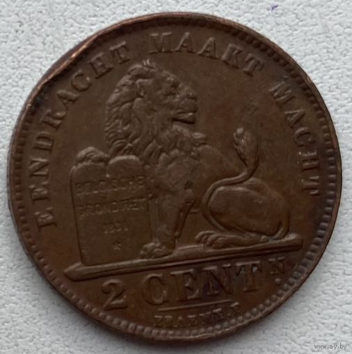 Бельгия 2 сантима 1919 г.