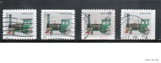 США-2002 (Мих.3589 ВА+BD) , гаш. , Стандарт,1-й класс Транспорт,зубцовки