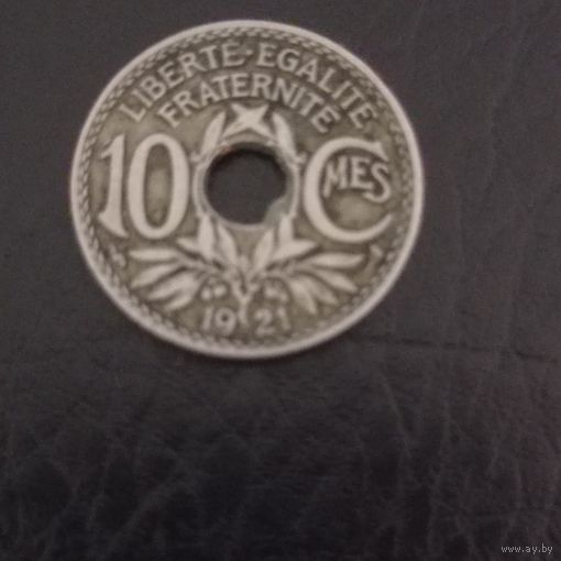 10 сантимов 1921 года, возможен обмен