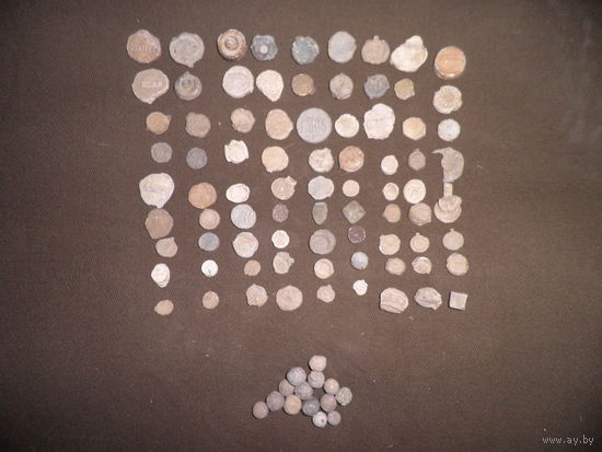 Пломбы разные Российская Империя и не только 80 шт.С рубля.