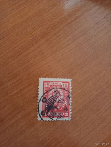1923 Литва Мих 218 без водяного знака искусство культура (2-6)