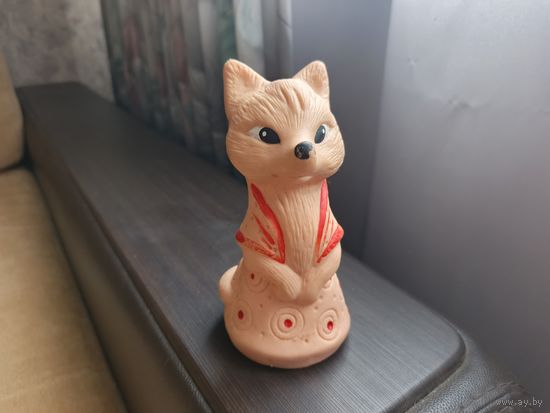 Резиновая игрушка СССР. Лиса.