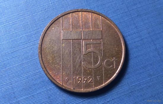 5 центов 1992. Нидерланды. XF!