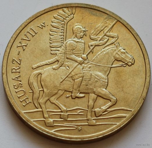 Польша 2 злотых 2009 год "История польской кавалерии - Гусар 17 века"