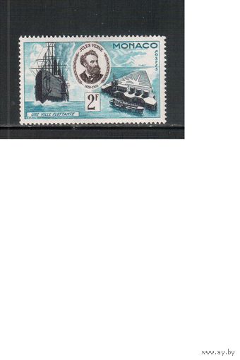 Монако-1955(Мих.513)  *   , 50-лет смерти Жюля Верна, Корабль