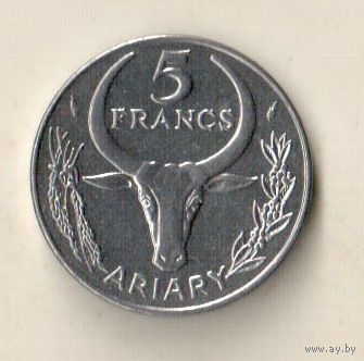 Мадагаскар 5 франк 1986