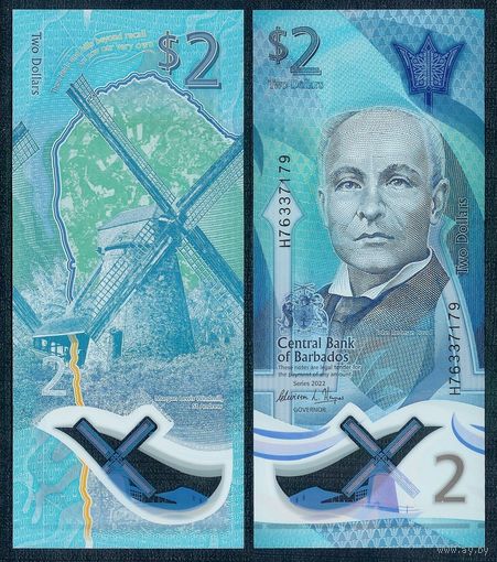 Барбадос 2 доллара 2022 год, UNC