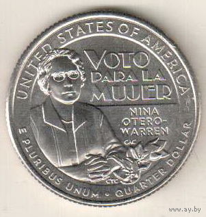 США квотер 2022 Выдающиеся Женщины Америки Нина Отеро-Уоррен двор P