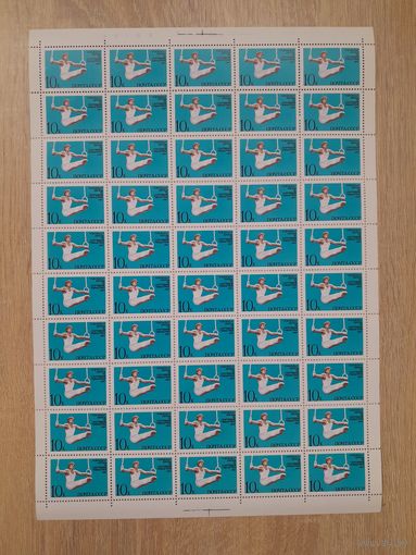 Лист 1987 г. Чемпионат Европы по спортивный гимнастике