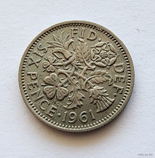 Великобритания 6 пенсов, 1961