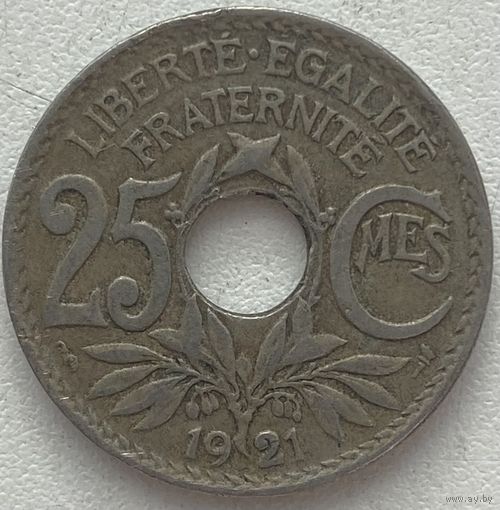 Франция 25 сантимов 1921 г.