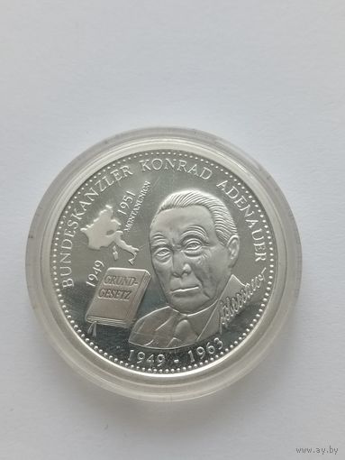 Германия медаль 1 канцлер ФРГ Конрад Аденауэр