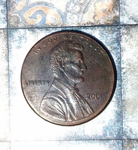 1 цент 2001 года США. Красивая монета!