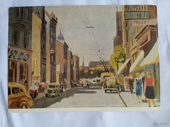 1957. Денисовский. Улица в Риге