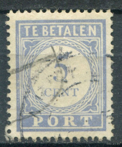 Нидерланды - 1912/34г. - porto, перфорация 13 1/2:12 3/4, 5 с - 1 марка - гашёная. Без МЦ!