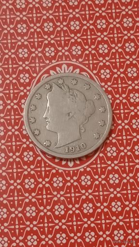 США 5 центов 1910