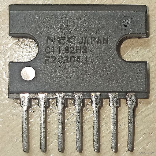 UPC1182H3. Одноканальный аудиоусилитель. УHЧ 5.8 Вт (13В/4 Ом). NEC Japan. UPC1182. C1182H3 C1182 mPC1182 PC1182 mPC1182H3 PC1182H3 mPC1182H PC1182H