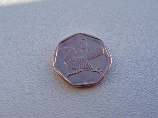 Ботсвана. 5 тхебе 2009 год KM#26  "Птица - носорог"