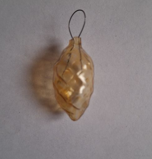 Елочная мини игрушка Шишка из московского набора Малютка #4