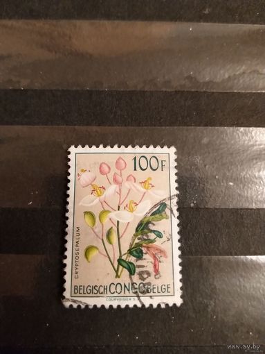 1952 бельгийское колония Конго флора цветы концовка серии (2-8)