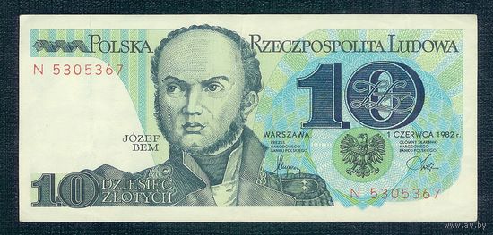 Польша 10 злотых 1982 год.