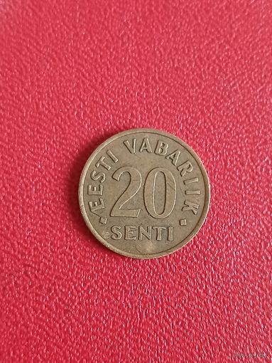 Эстония, 20 сентов 1992 г.