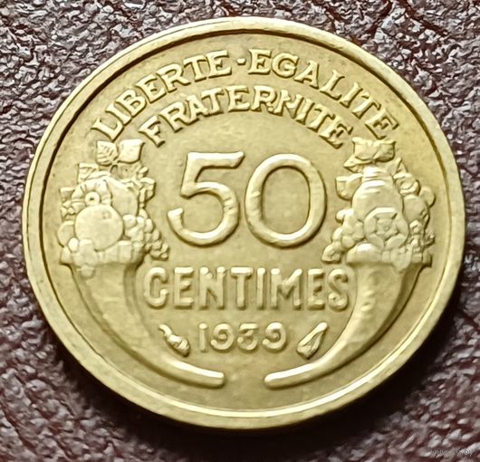 Франция 50 сантимов, 1939      ( 1-1-1 )