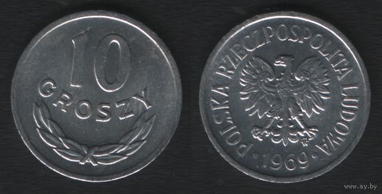 Польша __y47aa 10 грош 1969 год (mw) (_5