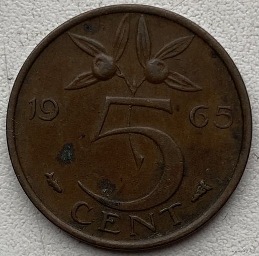 Нидерланды 5 центов 1965 г.