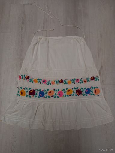 Фартук старинный, вышитый передник