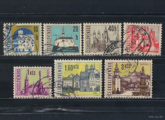 Чехословакия ЧССР 1965-6 Городские виды Стандарт #1575-6,1579,1581,1657,1659-60