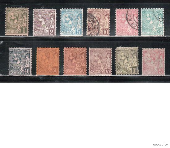 Монако-1891,(Мих.11-21)  * / гаш.    ,  Стандарт, Князь Альберт I