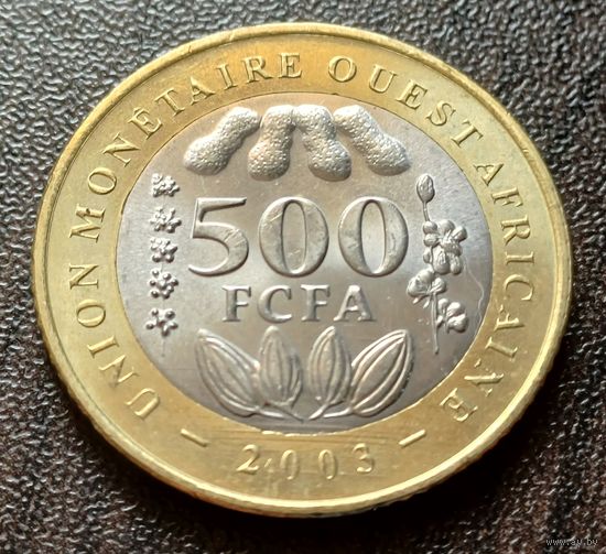 Западная Африка (ВСЕАО) 500 франков, 2003     ( 1-9-2 )