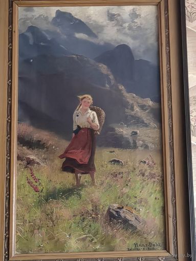 Картина Девушка в Альпах