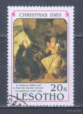 [498] Лесото 1989. Культура.Искусство.Живопись.Веласкес. Гашеная марка.
