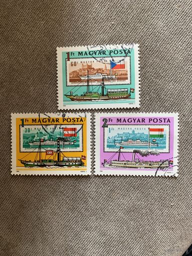 Венгрия 1981. Марка в марке. Речной флот