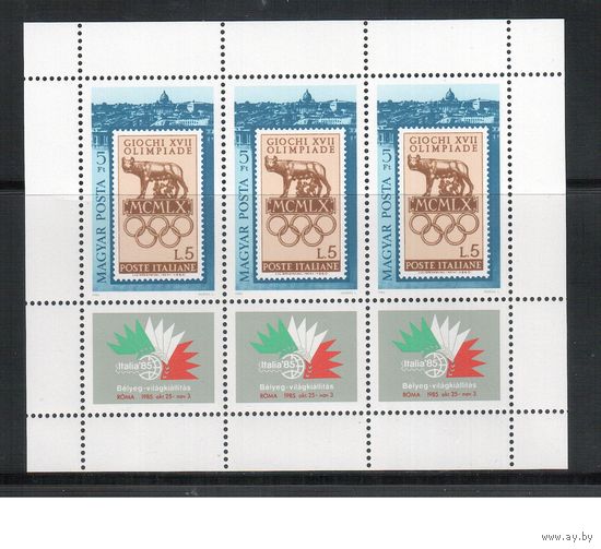 Венгрия-1985,(Мих.3786)  **  Спорт, ОИ  (одиночка), м/л