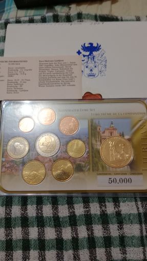 Словения евро комплект монет 2007с медалью unc