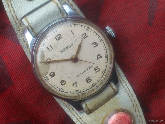 ЧАСЫ ПОБЕДА 2609  1 МЧЗ им. КИРОВА ПРОТИВОУДАРНЫЕ из СССР 1955 года
