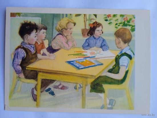 1958. дети. Жуков Н. В детском саду в Праге