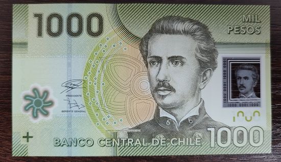 Чили 1000 песо 2020 год UNC P-161j полимер