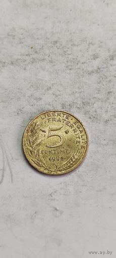 Франция 5 сентим 1998
