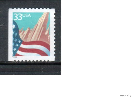 США-1999 (Мих.3091 BD) , * (без клея) , Стандарт, Флаг (одиночка)