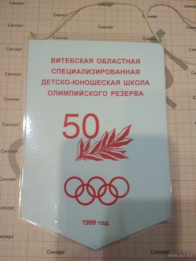 Вымпел Витебская областная специализированная ДЮШОР 50 1999 год