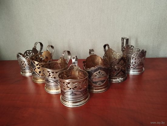 Подстаканники, коллекция, серебро, 875-я проба. Кубачи.