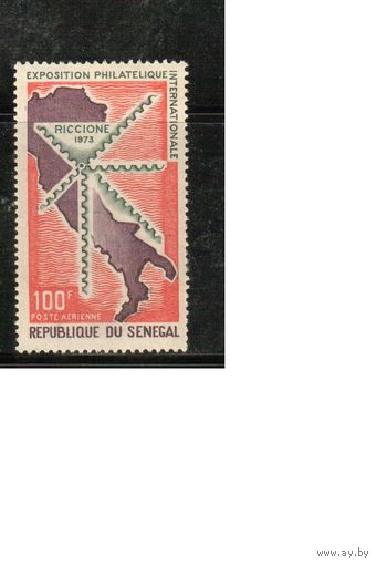 Сенегал-1973 (Мих.,531) ,  ** , Филвыставка, Карта(одиночка)